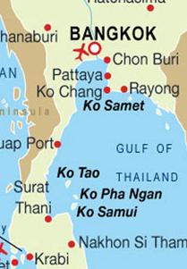Resultado de imagen de islas golfo tailandia map